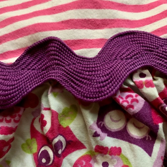 Girls Casual Owl Print Dress - Picture 4 of 14